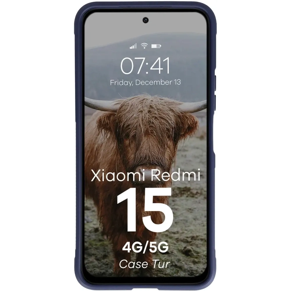 Pancerne etui Bizon Case Tur do Xiaomi Redmi 15 4G / 5G granatowe Pancerne etui Bizon Case Tur do Xiaomi Redmi 15 4G / 5G granatowe
