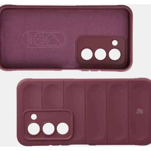 Pancerne etui Bizon Case Tur do Xiaomi Redmi 15 4G / 5G burgundowe