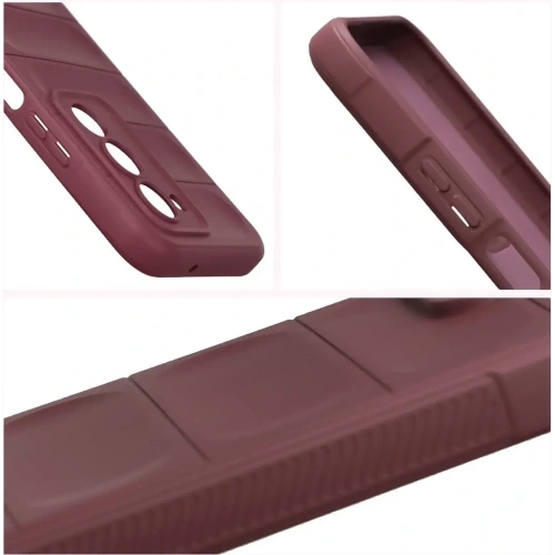 Pancerne etui Bizon Case Tur do Xiaomi Redmi 15 4G / 5G burgundowe