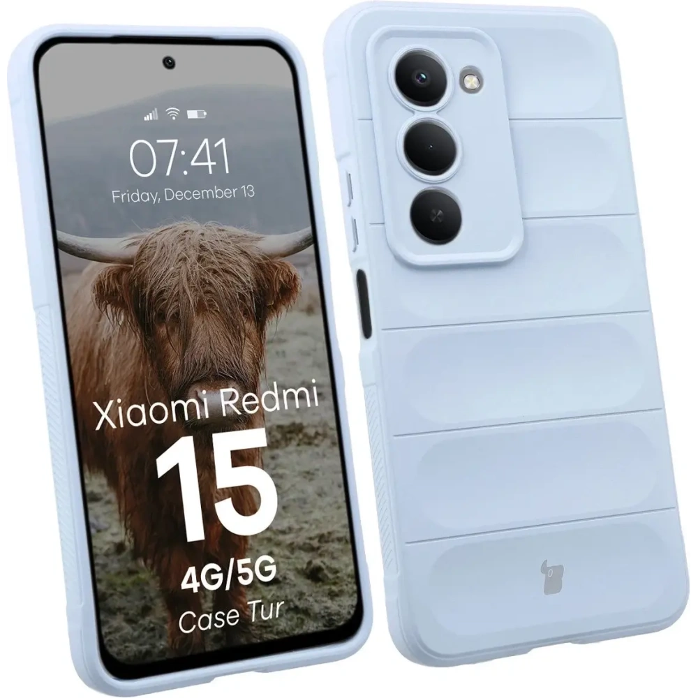 Pancerne etui Bizon Case Tur do Xiaomi Redmi 15 4G / 5G jasnoniebieskie
