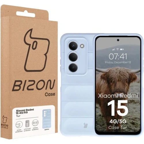 Pancerne etui Bizon Case Tur do Xiaomi Redmi 15 4G / 5G jasnoniebieskie
