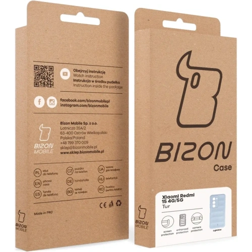 Pancerne etui Bizon Case Tur do Xiaomi Redmi 15 4G / 5G jasnoniebieskie