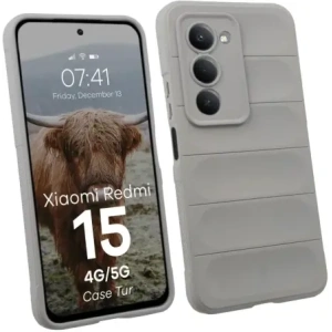 Pancerne etui Bizon Case Tur do Xiaomi Redmi 15 4G / 5G jasnoszare