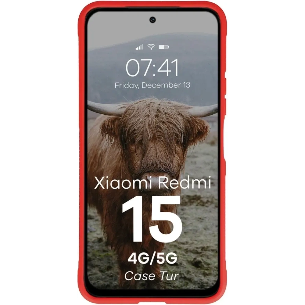 Pancerne etui Bizon Case Tur do Xiaomi Redmi 15 4G / 5G czerwone