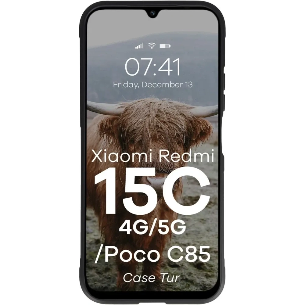 Pancerne etui Bizon Case Tur do Xiaomi Redmi 15C 4G / 5G / POCO C85 4G czarne