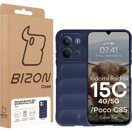 Pancerne etui Bizon Case Tur do Xiaomi Redmi 15C 4G / 5G / POCO C85 4G 173mm granatowe