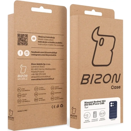 Pancerne etui Bizon Case Tur do Xiaomi Redmi 15C 4G / 5G / POCO C85 4G 173mm granatowe