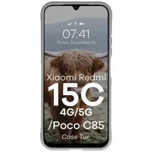 Pancerne etui Bizon Case Tur do Xiaomi Redmi 15C 4G / 5G / POCO C85 4G 173mm jasnoszare