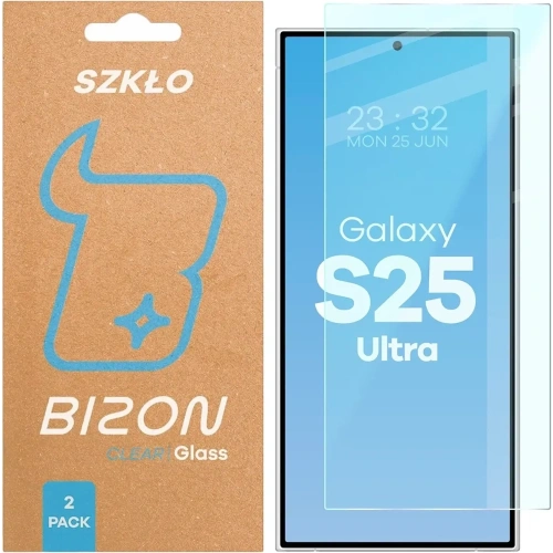 Szkło hartowane Bizon Glass Clear Duo do Samsung Galaxy S25 Ultra [2 PACK]