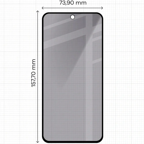 Prywatyzujące szkło hartowane Bizon Glass Edge Shadow Duo do Samsung Galaxy M35 5G / A35 5G / A55 5G przyciemniane z czarną ramką [2 PACK]