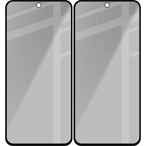 Prywatyzujące szkło hartowane Bizon Glass Edge Shadow Duo do Samsung Galaxy M35 5G / A35 5G / A55 5G przyciemniane z czarną ramką [2 PACK]