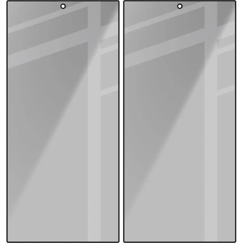 Prywatyzujące szkło hartowane Bizon Glass Edge Shadow Duo do Samsung Galaxy S24 Ultra przyciemniane z czarną ramką [2 PACK]