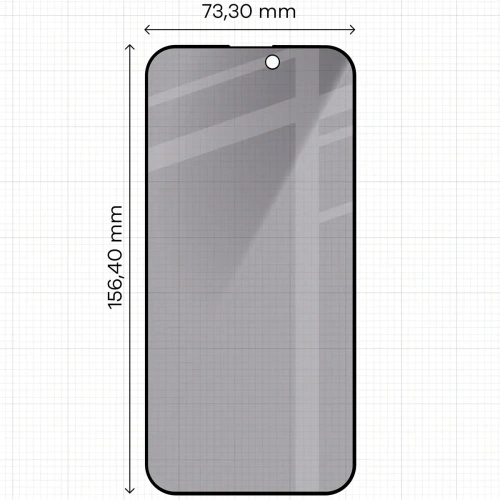 Prywatyzujące szkło hartowane Bizon Glass Edge Shadow Duo do do Apple iPhone 15 Pro Max przyciemniane z czarną ramką [2 PACK]