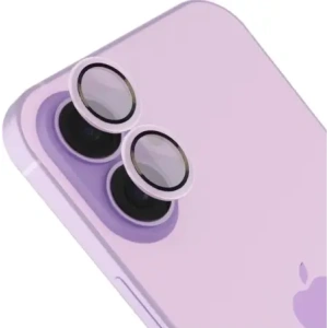 Szkło na aparat z aplikatorem Bizon Glass Snap Lens do do Apple iPhone 17 lawendowa ramka