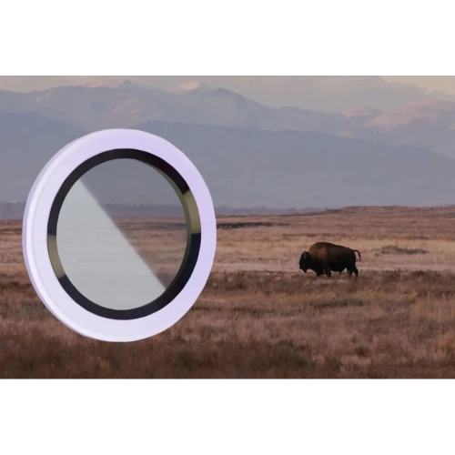 Szkło na aparat z aplikatorem Bizon Glass Snap Lens do do Apple iPhone 17 lawendowa ramka