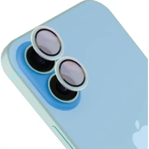 Szkło na aparat z aplikatorem Bizon Glass Snap Lens do do Apple iPhone 17 niebieskoszara ramka