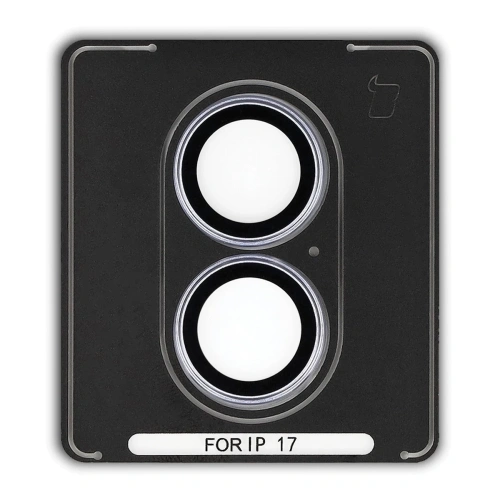 Szkło na aparat z aplikatorem Bizon Glass Snap Lens do do Apple iPhone 17 niebieskoszara ramka