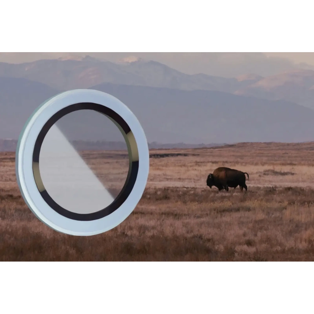 Szkło na aparat z aplikatorem Bizon Glass Snap Lens do do Apple iPhone 17 niebieskoszara ramka