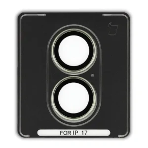 Szkło na aparat z aplikatorem Bizon Glass Snap Lens do do Apple iPhone 17 jasnozielona ramka