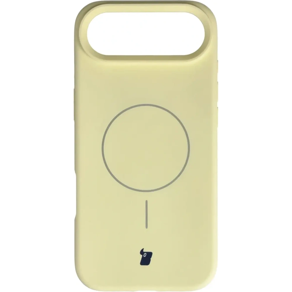 Silikonowe etui z pierścieniem magnetycznym Bizon Soft Case Magnetic do do Apple iPhone Air jasnożółte