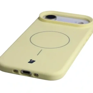 Silikonowe etui z pierścieniem magnetycznym Bizon Soft Case Magnetic do do Apple iPhone Air jasnożółte
