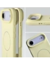 Silikonowe etui z pierścieniem magnetycznym Bizon Soft Case Magnetic do do Apple iPhone Air jasnożółte