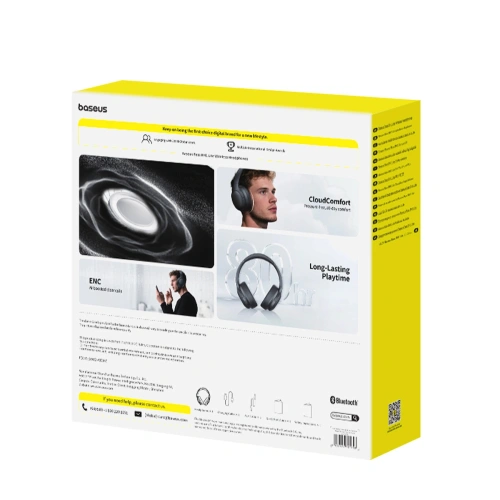 Słuchawki bezprzewodowe nauszne Baseus Bass BH1 Lite Bluetooth 6.0 czarne