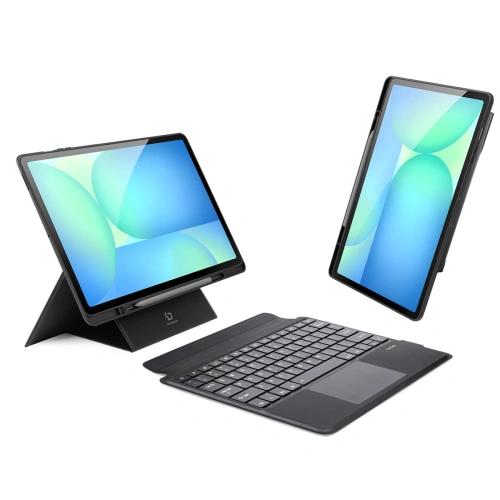 Etui z klawiaturą Dux Ducis DK series do Samsung Tab S10 FE+ Plus z podświetleniem czarna