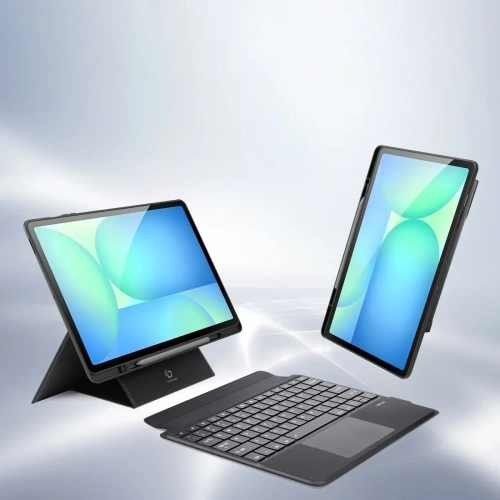 Etui z klawiaturą Dux Ducis DK series do Samsung Tab S10 FE+ Plus z podświetleniem czarna