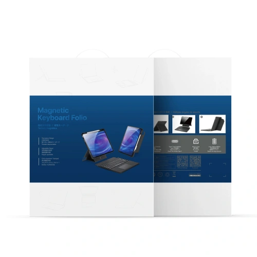 Etui z klawiaturą Dux Ducis DK series do Samsung Tab S10 FE+ Plus z podświetleniem czarna