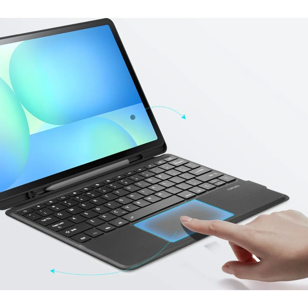 Etui z klawiaturą Dux Ducis DK series do Samsung Tab S10 FE+ Plus czarne