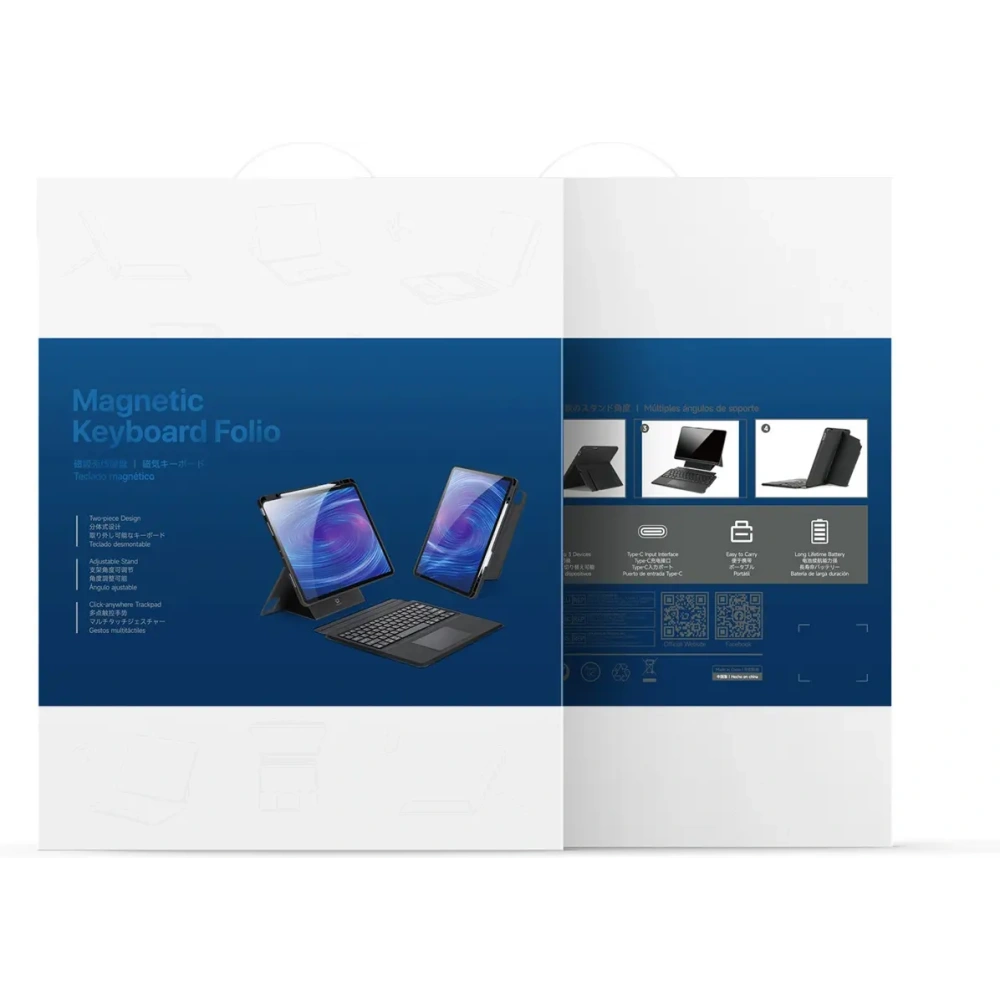 Etui z klawiaturą Dux Ducis DK series do Samsung Tab S10 FE+ Plus czarne