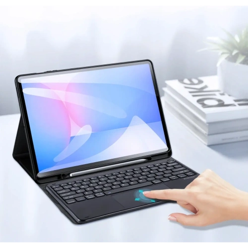 Etui z klawiaturą Dux Ducis TK series do Samsung Tab S10 FE+ Plus czarne