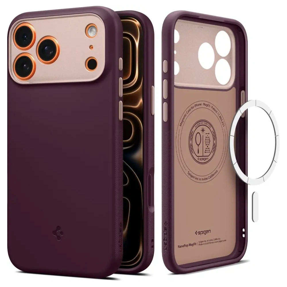 Etui Spigen Nano Pop Mag MagSafe do Apple iPhone 17 Pro Max Burgundy Bean