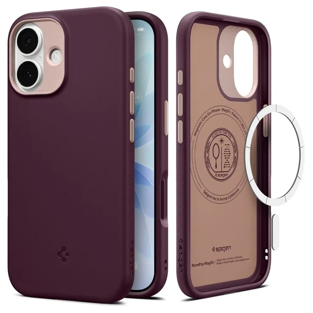Etui Spigen Nano Pop Mag MagSafe do Apple iPhone 17 Burgundy Bean