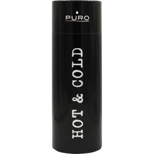 Puro Hot&Cold Thermal Stainless Steel Water Bottle 500ml (Shiny Black)
