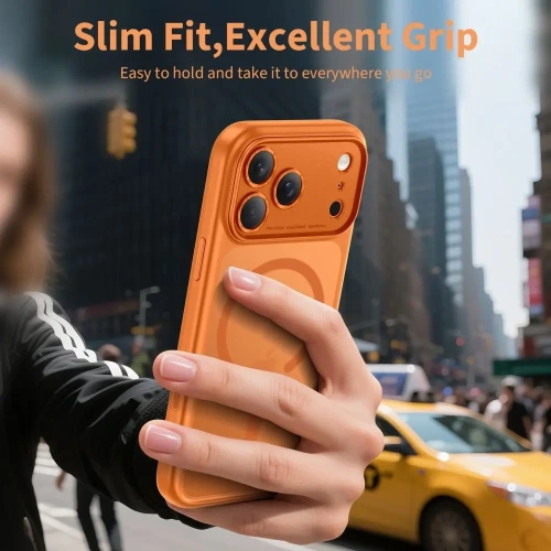 Etui Tech-Protect Magpeak MagSafe CC do Apple iPhone 17 Pro Max Matte Cosmic Orange