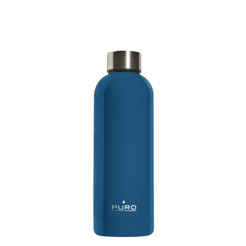Puro Distributor - 8033830282621 - PUR160BLU - Puro Hot&Cold Thermal Stainless Steel Water Bottle 500ml (Dark Blue) - B2B homescreen