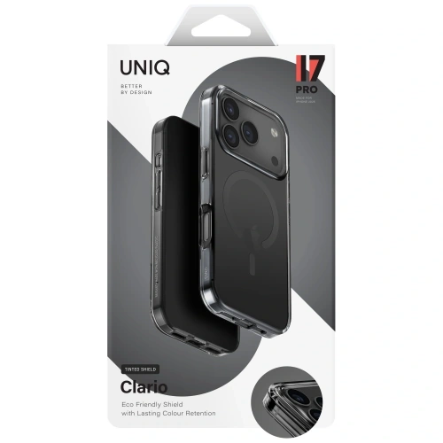 Etui UNIQ Clario do Apple iPhone 17 Pro Magclick Charging czarny