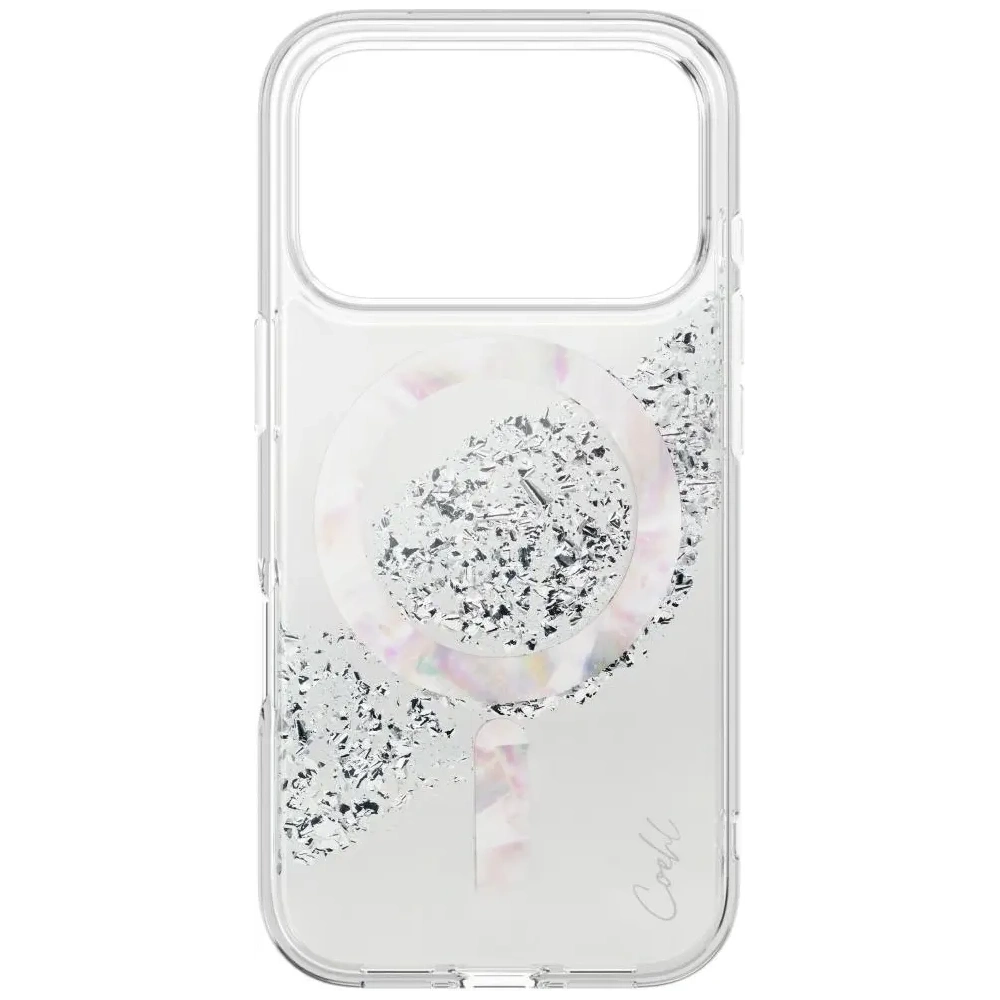 Etui UNIQ Coehl Crystelle do Apple iPhone 17 Pro Magnetic Charging srebrny