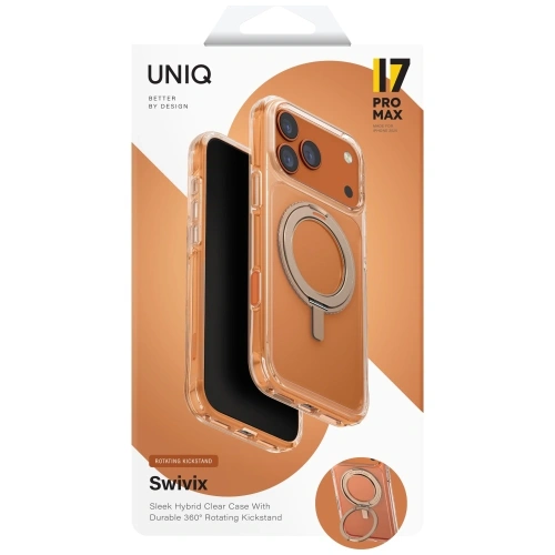 Etui UNIQ Swivix do Apple iPhone 17 Pro Max 360 Rotating Kickstand złoty