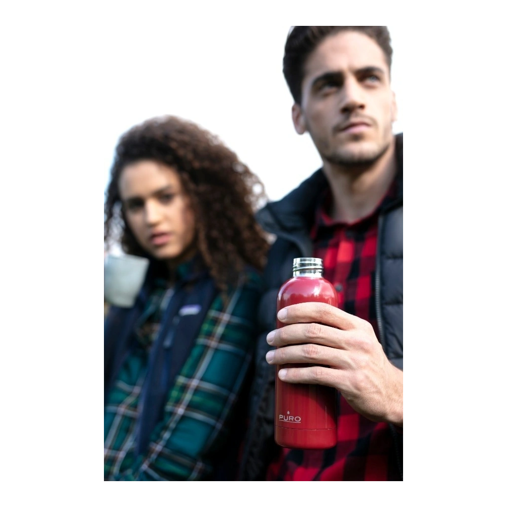 Hurtownia GSM - Butelka termická z nerezové oceli Puro Hot&Cold 500ml (Červená) - PUR163RED - {ean13} - Hurt