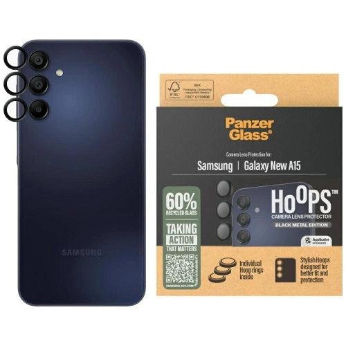 Szkło hartowane na obiektyw PanzerGlass Hoops Lens Protector do Samsung Galaxy A16 / A16 5G czarny