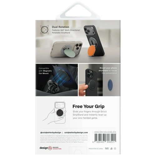 Uchwyt magnetyczny UNIQ Grivix Classic 360 Mount&Grip Stand pomarańczowy