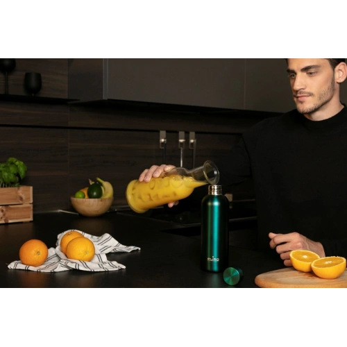 Butelka termiczna ze stali nierdzewnej Puro Hot&Cold 500ml (Metallic Dark Green)