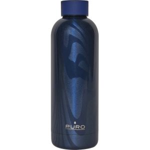 Hurtownia GSM - Thermosflasche aus Edelstahl Puro Hot&Cold 500ml (Optic - Stripe Dunkelblau) - PUR168BLU - {ean13} - Hurt