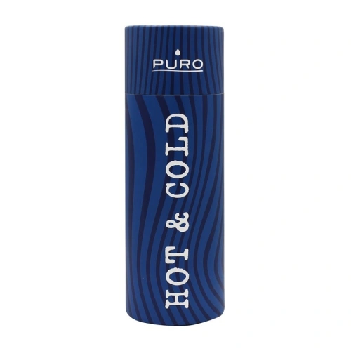 Butelka termiczna ze stali nierdzewnej Puro Hot&Cold 500ml (Optic - Stripe Dark Blue)