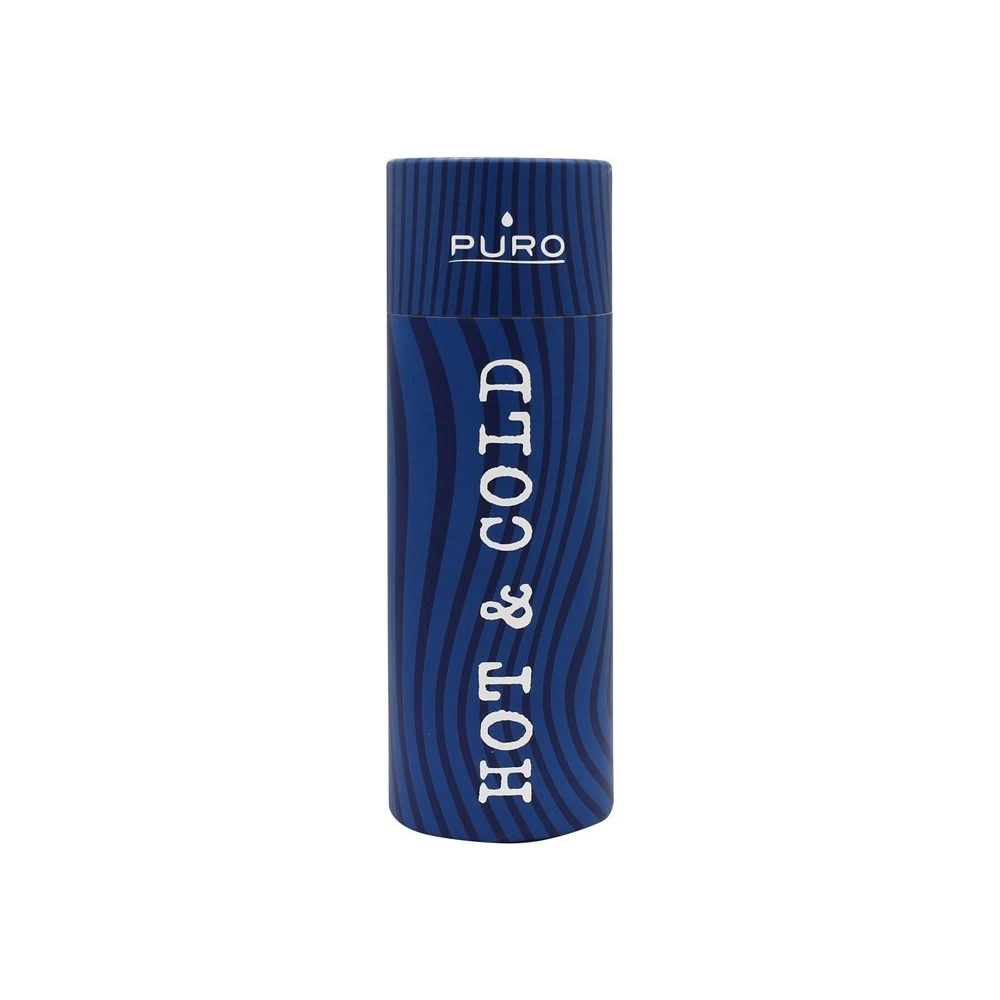 Hurtownia GSM - Termos z nerezové oceli Puro Hot&Cold 500ml (Optic - Stripe Dark Blue) - PUR168BLU - {ean13} - Hurt