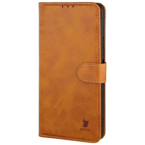 Etui z klapką Bizon Case Pocket do Xiaomi Redmi 15 4G / 5G brązowe