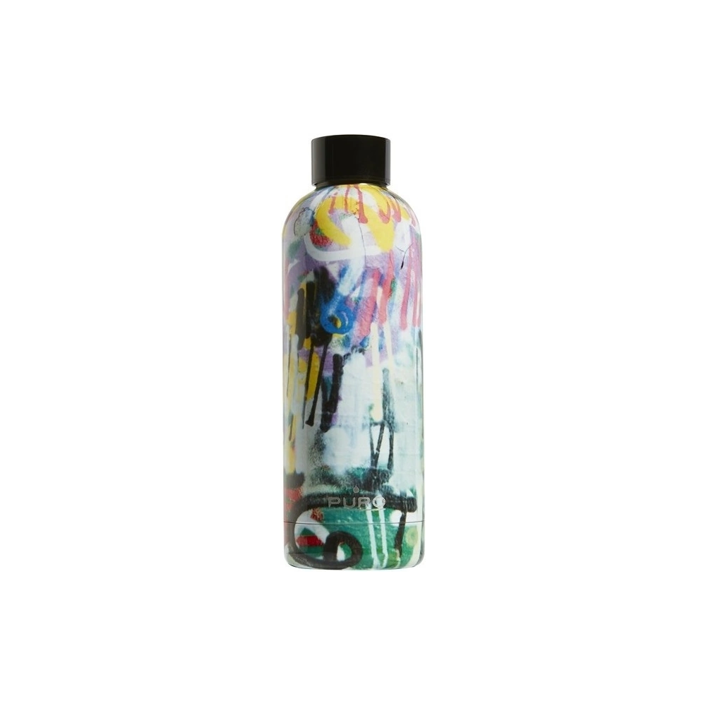 Hurtownia GSM - Termoska z nerezové oceli Puro Hot&Cold 500ml (StreetArt - Graffiti Black) - PUR169BLK - {ean13} - Hurt